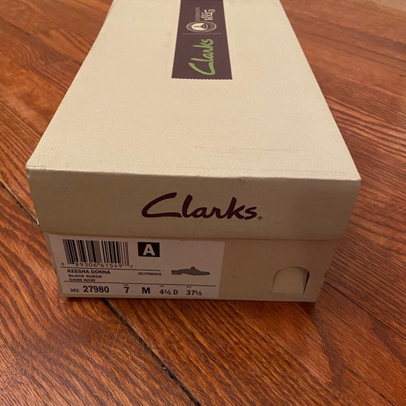 Clark’s Keesha Donna Black Suede Mule. New with Box, Never warn, Smoke free home - Picture 12 of 12